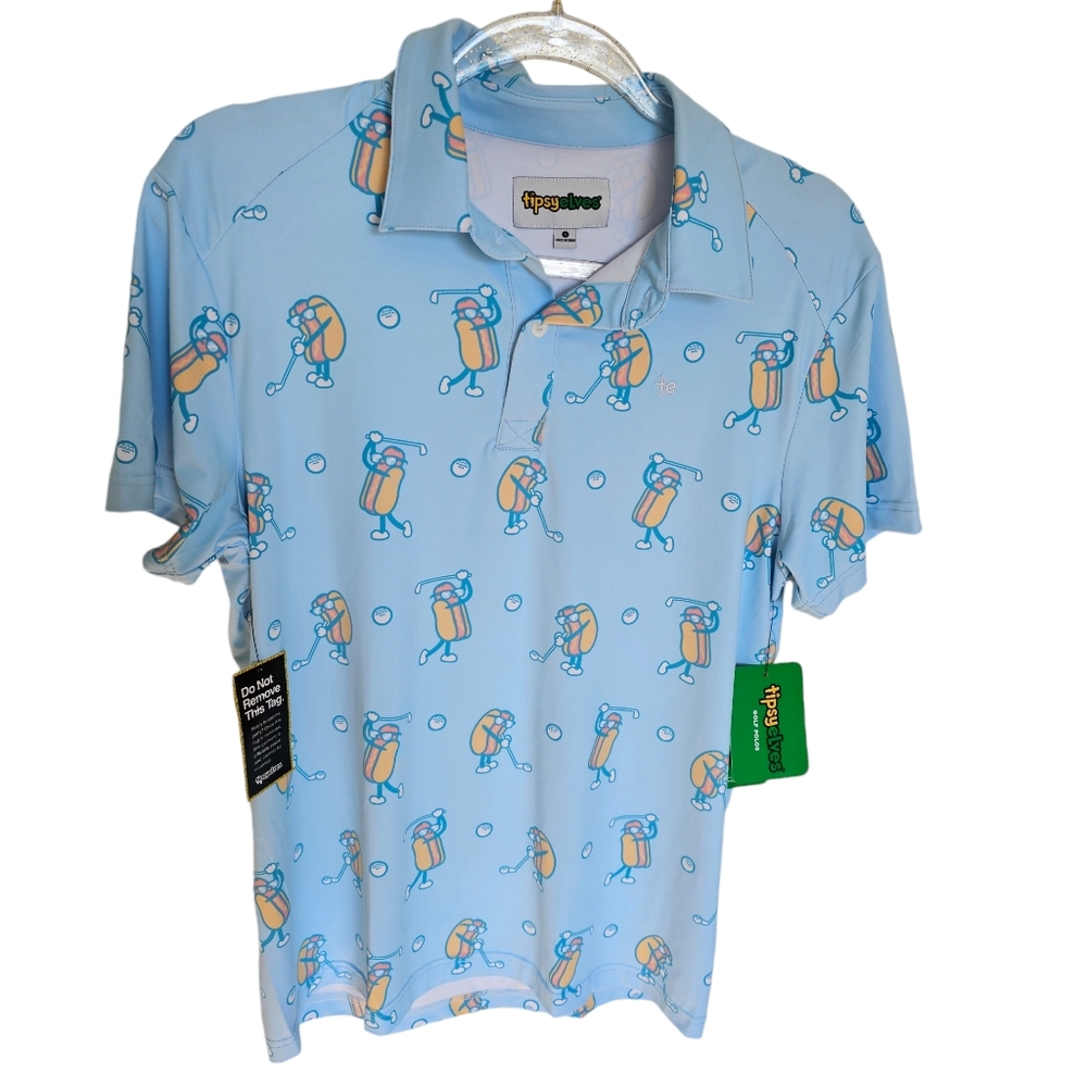 Hot Dog's Golf Polo Mens Small Whimiscle Funny Joke — image 4 of 8